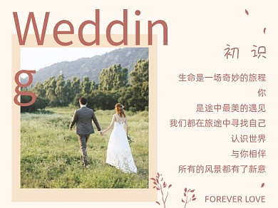 结婚wedding初识婚纱照横版配图