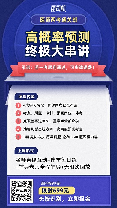 医师通关班考试手机海报