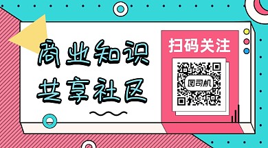 商业知识共享社区撞色几何长形二维码