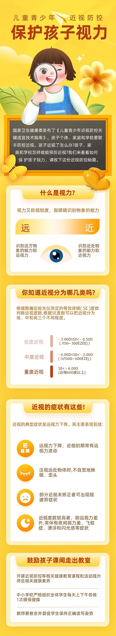 青少年儿童近视防控医疗新闻文章长图