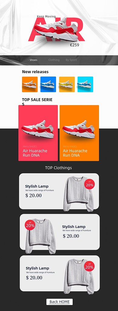 跨境电商简约黑白海外PC端店铺首页