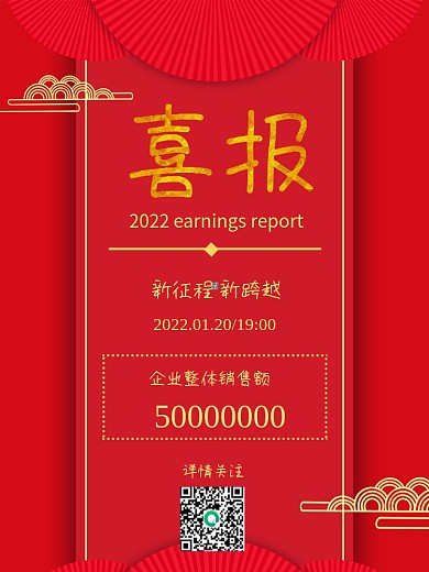 红色海报企业海报