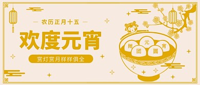 欢度元宵公众号首图
