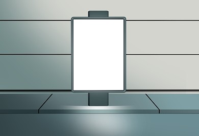 户外灯箱海报样机