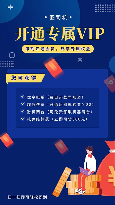 开通会员手机海报