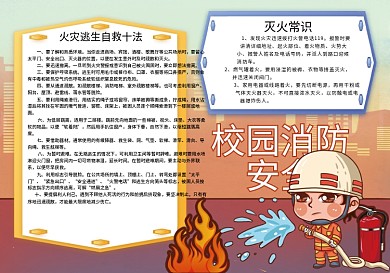 校园消防安全手抄报