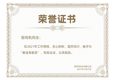 优秀员工复古简单大气荣誉证书