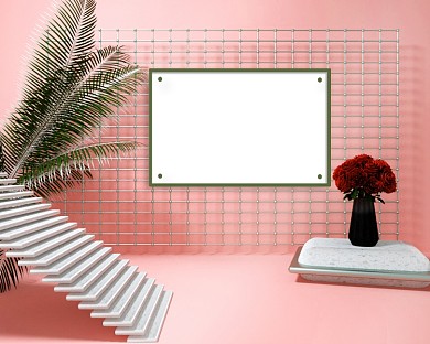 室内创意陈列海报样机