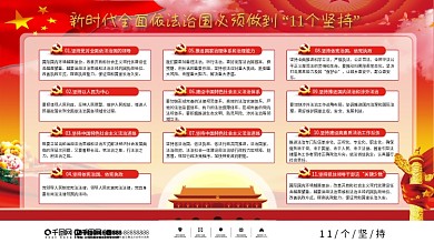 党建风依法治国必须做到11个坚持内容展板