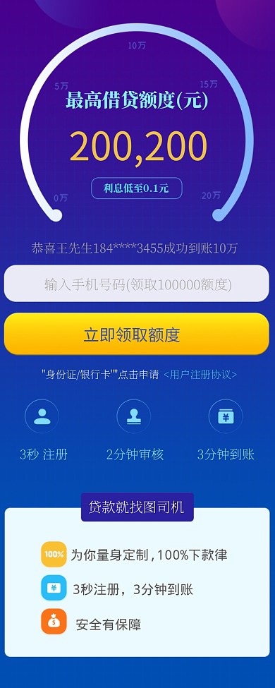 金融贷款宣传海报