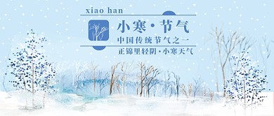 简约小寒节气公众号首图