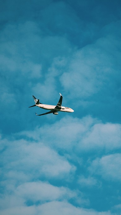 飞机质感大气高端蓝天风景手机壁纸海报