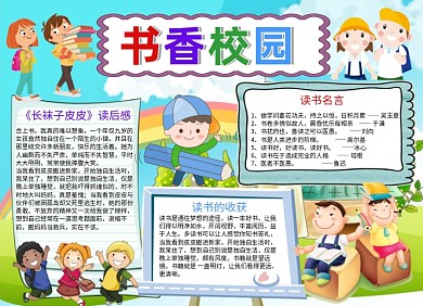 书香校园小报书香生活手抄报