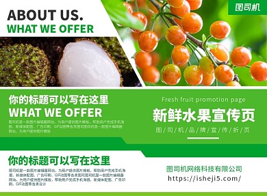 新鲜水果促销宣传广告印刷二折页