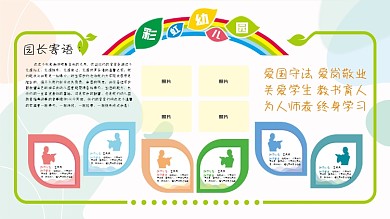 学校幼儿园教师风采展板