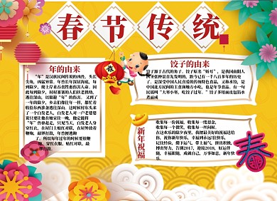 春节传统节日小报