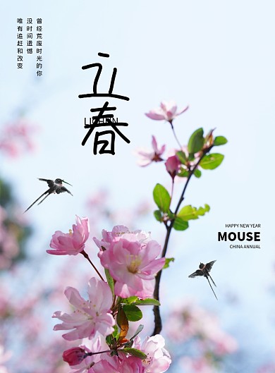 立春传统二十四节气海报