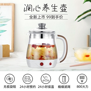 热水壶养生壶简约促销功能介绍主图