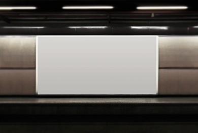 室内墙面灯箱广告海报样机