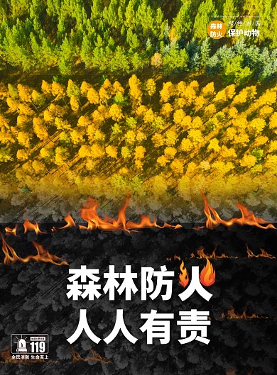 森林防火防范海报