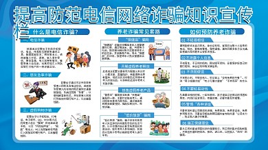 养老诈骗01身份证号码和预防宣传展板