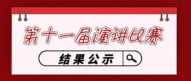 红色简约企业行政比赛结果公众号首图