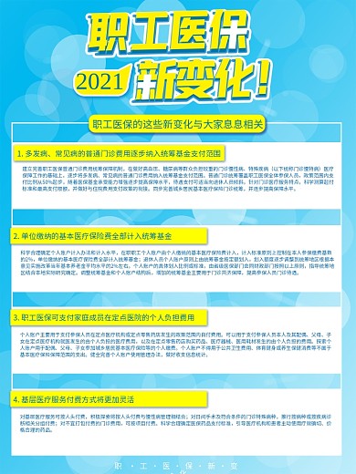 职工医保新变化宣传海报