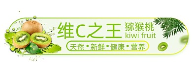 绿色简约猕猴桃水果标签
