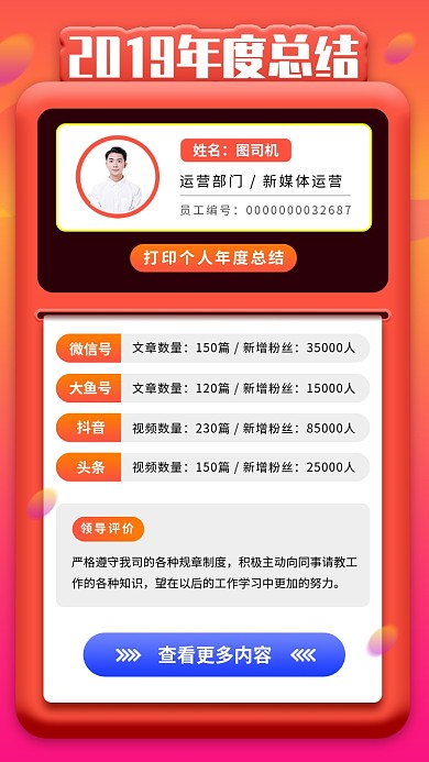 年终总结手机海报