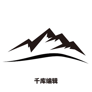 山地手绘剪影