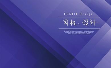 简约紫色抽象设计工作室商务名片