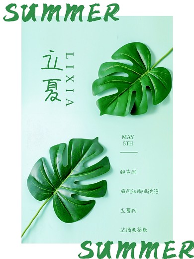 立夏ins风格海报