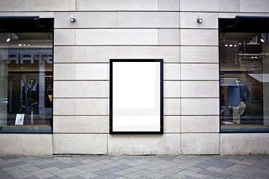 户外墙面广告样机