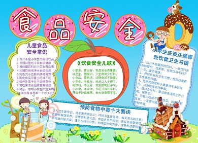 食品安全园安全小报手抄报