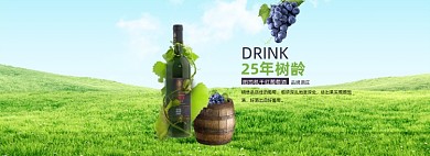 大气创意红酒葡萄酒淘宝海报