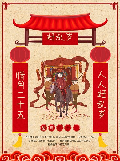 新年习俗腊月二十五赶乱岁