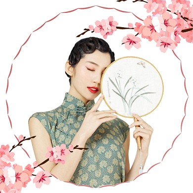 樱花元素春天出门踏青微信头像