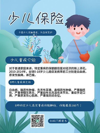 少儿子女保险险种介绍海报