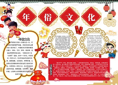 春节年俗文化小报