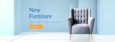 跨境电商英文家装沙发海报banner