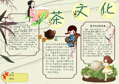 茶文化手抄报模板