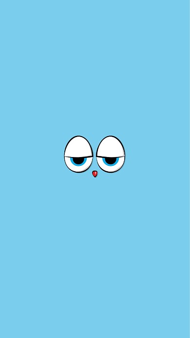 小鸟表情插画手机壁纸