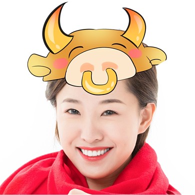 春节牛年牛气冲天帽子微信头像