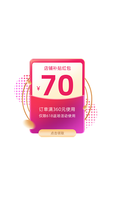 店铺补贴红包弹窗