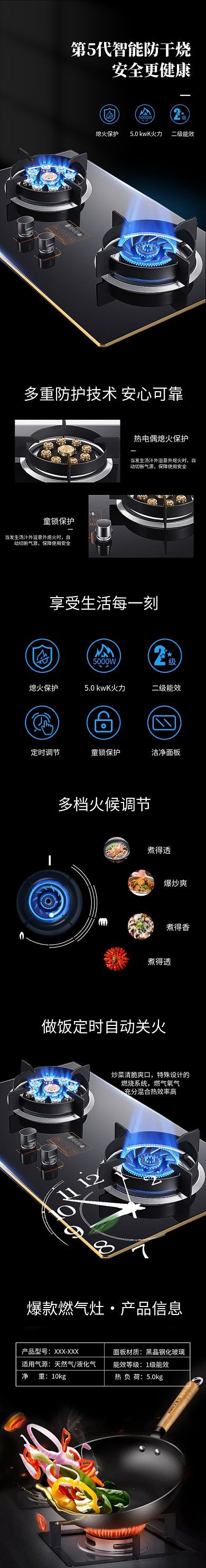 抽油烟机厨房燃气灶淘宝电商详情页