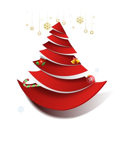 红色大气喜乐圣诞节海报