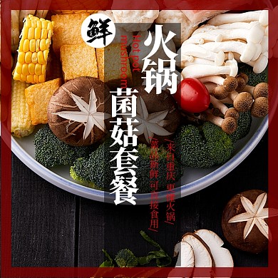 食品菌菇类淘宝直通车火锅配菜主图