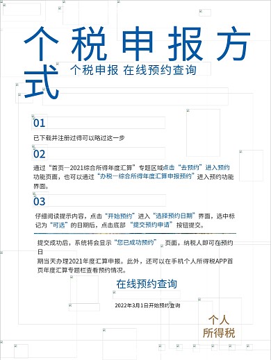 个税申报指南海报