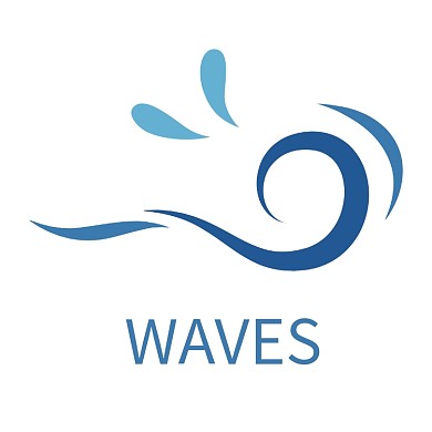 蓝色海浪波浪曲线