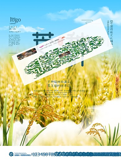 二十节气摄影图芒种海报